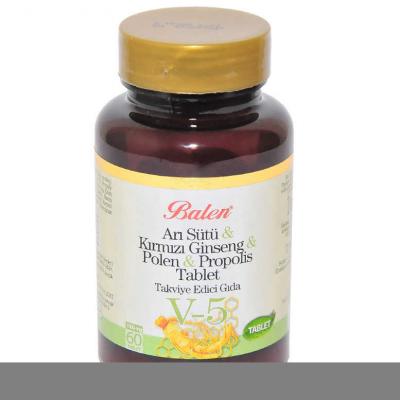 Arı Sütü & Kırmızı Ginseng & Polen & Propolis 60 Tablet