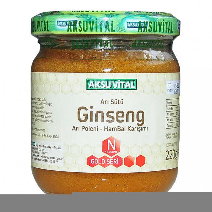 Arı Sütü Ginseng Polen Bal Karışımı 220 Gr