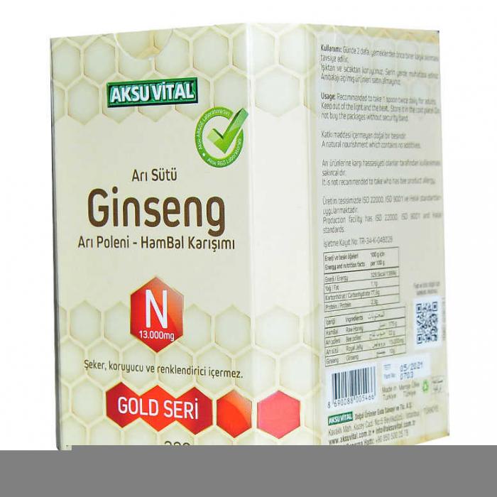 Arı Sütü Ginseng Polen Bal Karışımı 220 Gr