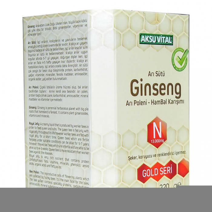 Arı Sütü Ginseng Polen Bal Karışımı 220 Gr