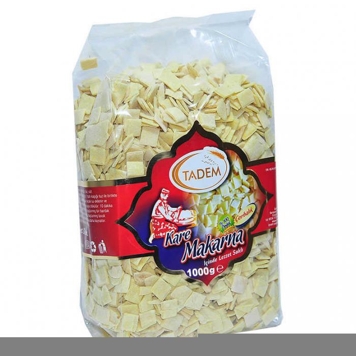 Doğal Ev Kare Makarna 1Kg