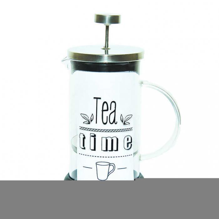 French Press Bitki Çayı Demliği Siyah 600ML