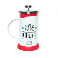 French Press Bitki Çayı Demliği Kırmızı 600ML