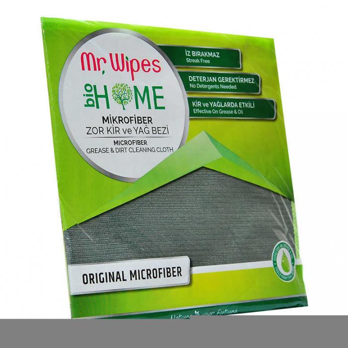 Mr. Wipes Antibakteriyel Microfiber Zor Kir ve Yağ Bezi 1 Ad