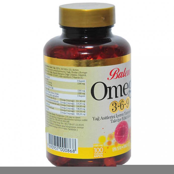 Omega 3-6-9 1585 Mg x 100 Yumuşak Kapsül