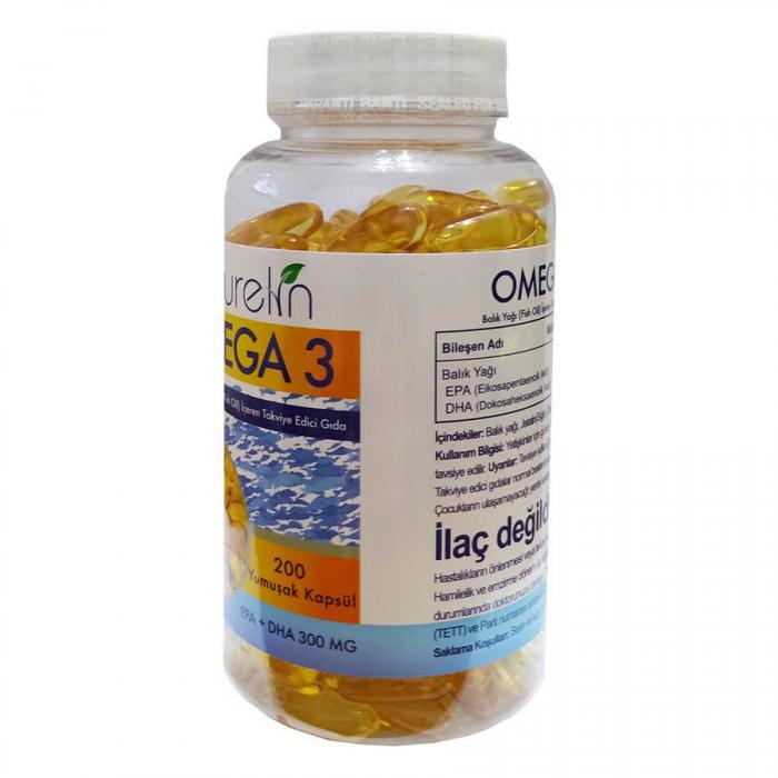 Omega 3 Balık Yağı İçeren Gıda 200 Kapsül