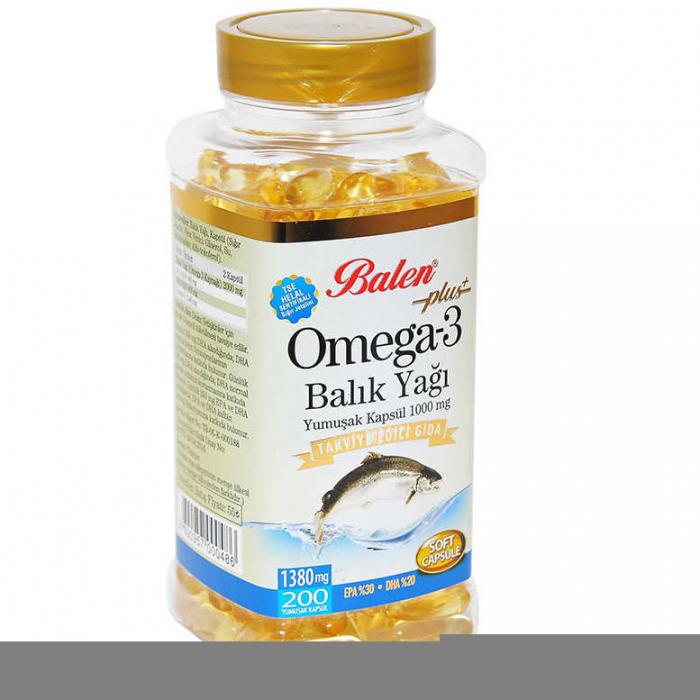 Omega-3 Plus+ Balık Yağı 200 Kapsül