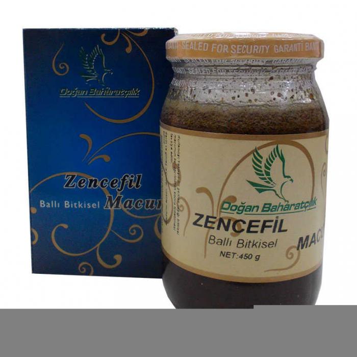 Zencefilli Ballı Bitkisel Karışım 450Gr